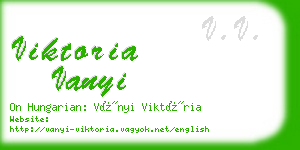 viktoria vanyi business card
